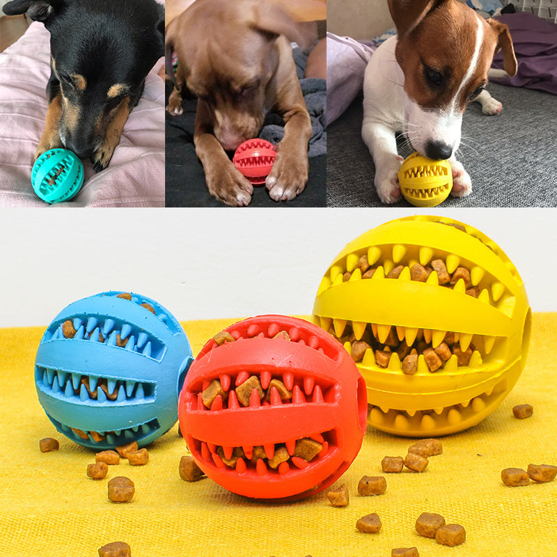 Puppy Teething Chew Toy Balls: Interactive Treat Dispensing Dog Toys Ball Rubber Small Breed Dog Chewing Enrichment Toys for Boredom and Brain Stimulating Game Puppy Teething Chew Toys 2pack