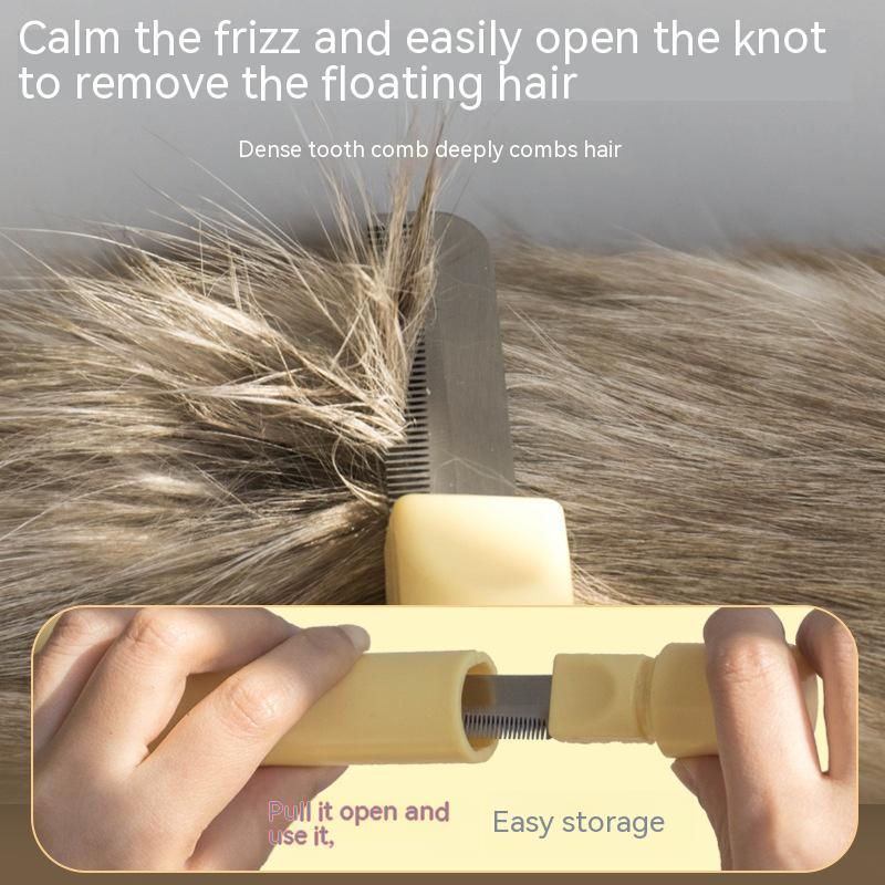 Hair Remover Pet Supplies Stainless Steel MaterialCat Brush Dog Brush with Release Button for Shedding, Self Cleaning Cat Comb Hair Brush for Indoor Cats, Dog Deshedding Brush Grooming Kit, Pet Supplies Hair Remover Tool