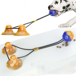 Dog Toys for Aggressive Chewers Interactive Teething Boredom and Stimulating Tug of War Suction Cup Puzzle Indestructible Puppy Rope Enrichment Teeth Cleaning Ball Accessories for Small Large Dogs