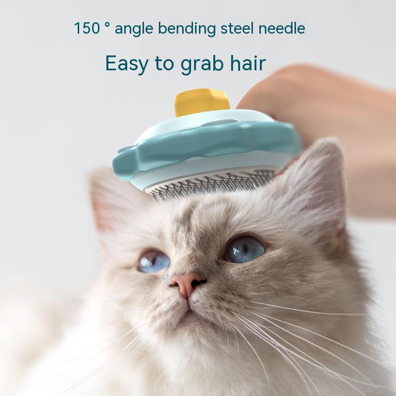Hair Remover Pet Supplies Stainless Steel MaterialCat Brush Dog Brush with Release Button for Shedding, Self Cleaning Cat Comb Hair Brush for Indoor Cats, Dog Deshedding Brush Grooming Kit, Pet Supplies Hair Remover Tool