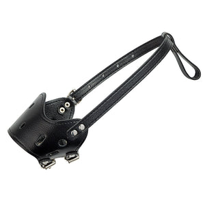 Leather Muzzle for Dogs - Secure Basket - Breathable and Adjustable - Soft Muzzle for Medium Large Breeds - Anti Biting Barking Chewing - Adjustable with Two Straps Helps Prevent Biting