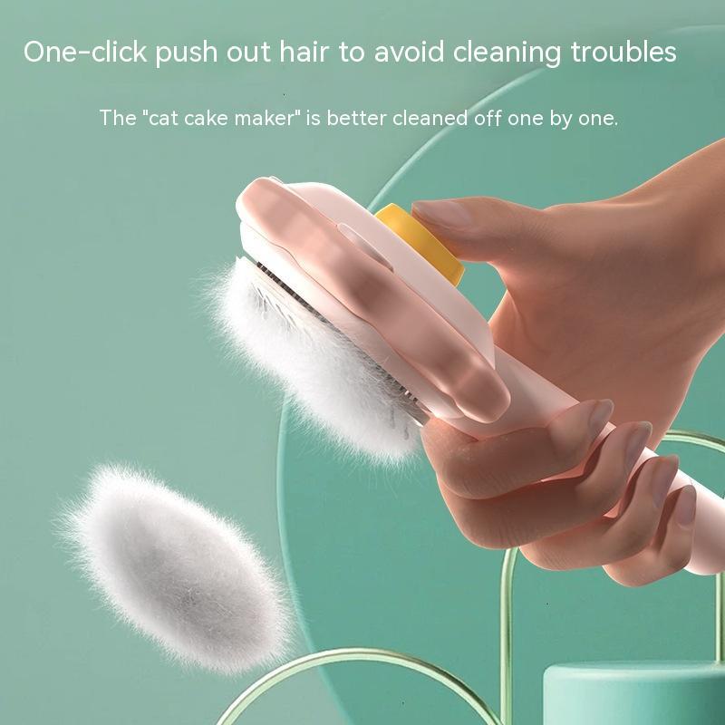 Hair Remover Pet Supplies Stainless Steel MaterialCat Brush Dog Brush with Release Button for Shedding, Self Cleaning Cat Comb Hair Brush for Indoor Cats, Dog Deshedding Brush Grooming Kit, Pet Supplies Hair Remover Tool