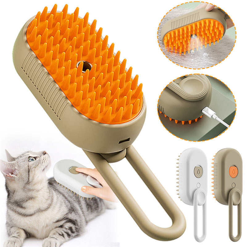 Cat Steam Brush Cat Brush for Shedding Steam Cat Brush Dog Brush with Steam Self Cleaning Pet Hair Cleaning Brush Comb for Cats Dogs Spray 3 in 1 Cat Brush for Pet Grooming