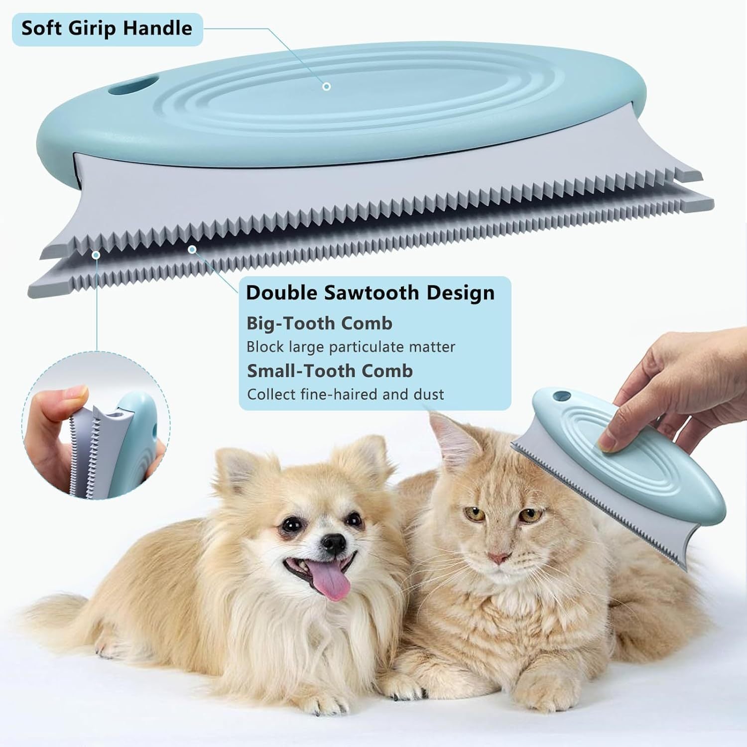 Pet Hair Remover 5 Pack, Portable Dog Cat Hair Remover, Lint Remover, Reusable Pet Hair Removal Tool, Lint Shaver Cleaner Pro, Carpet Scraper for Couch Furniture, Blanket, Clothing, Carpet, Rugs