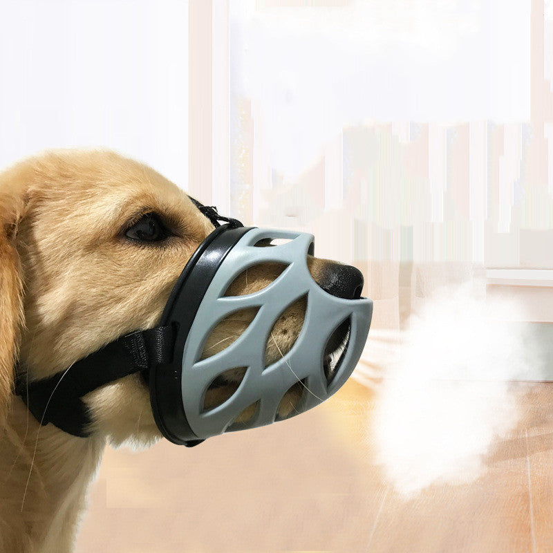 BARKLESS Dog Muzzle, Basket Muzzle for Biting, Chewing and Scavenging, Humane Cage Mouth Cover, Perfect for Grooming and Training Small, Medium, Large Aggressive Reactive Dogs