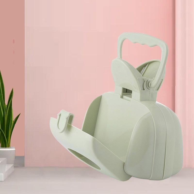 Pooper Scooper, Portable Handheld Dog Pooper Scooper ideal for Walking Medium and Small Dogs Outside the Yard or Traveling Outdoors, Puppy Poop Scooper with Container and 10 Pcs Poop Bags included