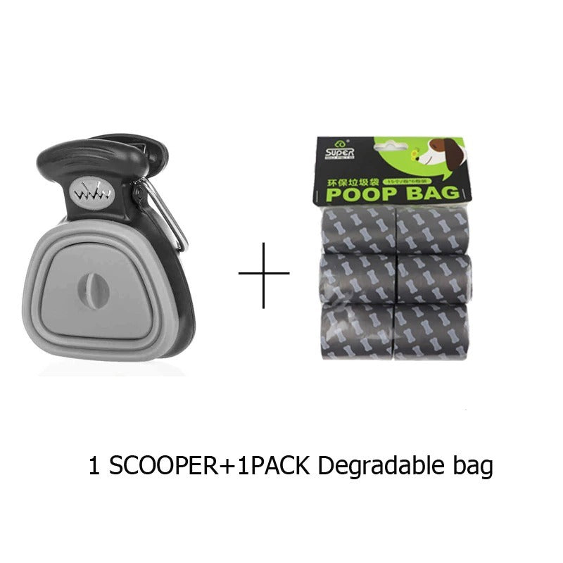 Pet Travel Foldable Pooper Scooper, Portable Dog Poop Scooper, Sanitary Dog Waste Pick Up, Heavy Duty Dog Waste Cleaner