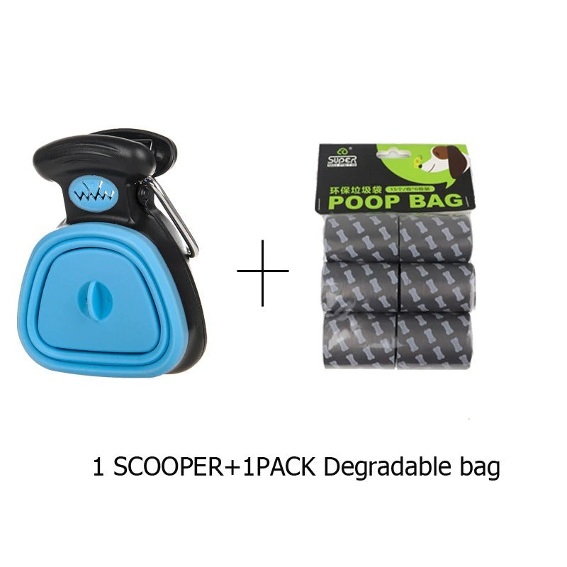 Pet Travel Foldable Pooper Scooper, Portable Dog Poop Scooper, Sanitary Dog Waste Pick Up, Heavy Duty Dog Waste Cleaner