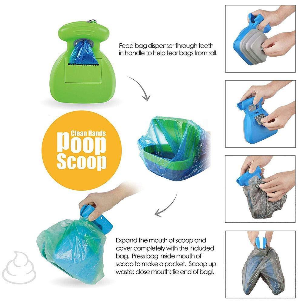 Pet Travel Foldable Pooper Scooper, Portable Dog Poop Scooper, Sanitary Dog Waste Pick Up, Heavy Duty Dog Waste Cleaner