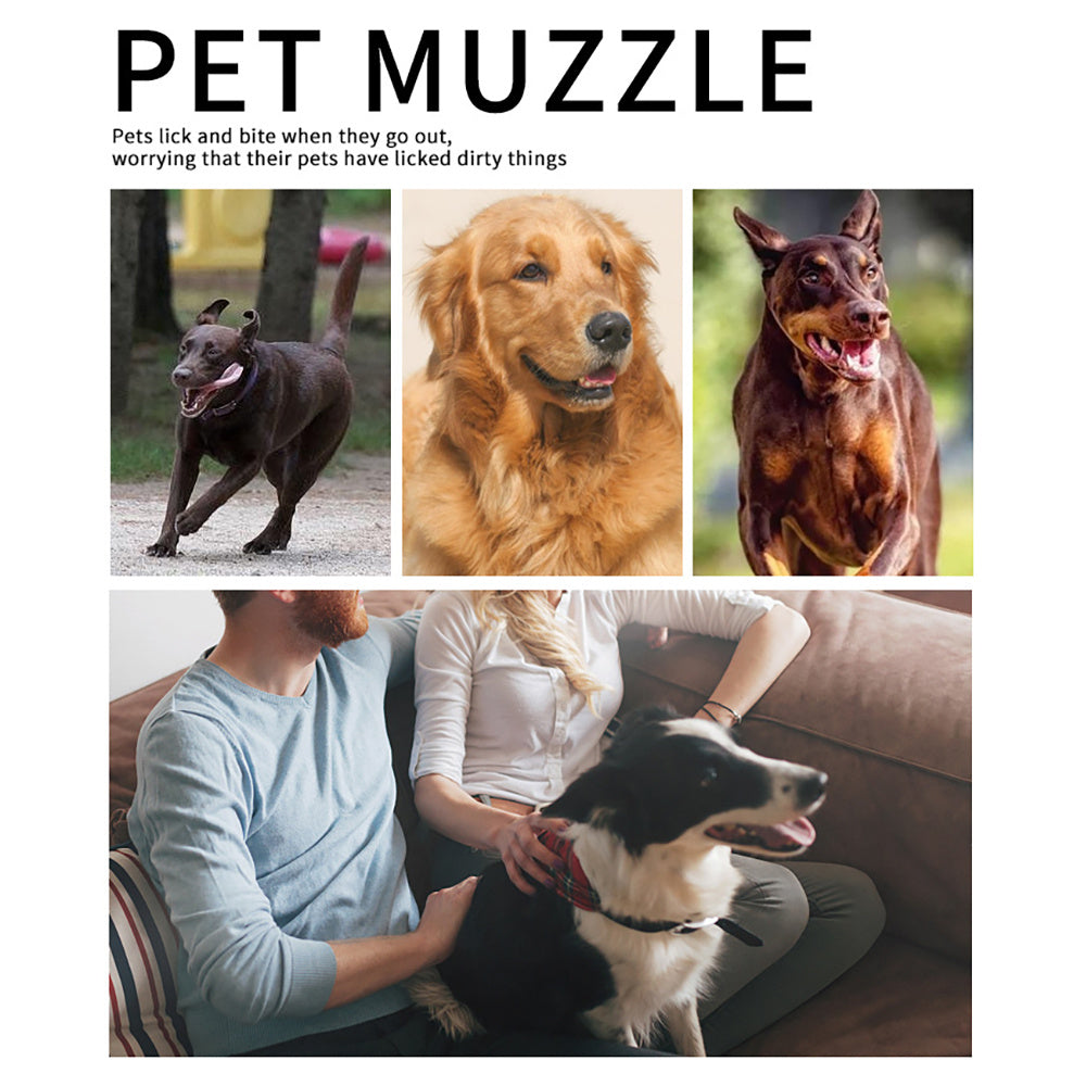 Leather Muzzle for Dogs - Secure Basket - Breathable and Adjustable - Soft Muzzle for Medium Large Breeds - Anti Biting Barking Chewing - Adjustable with Two Straps Helps Prevent Biting