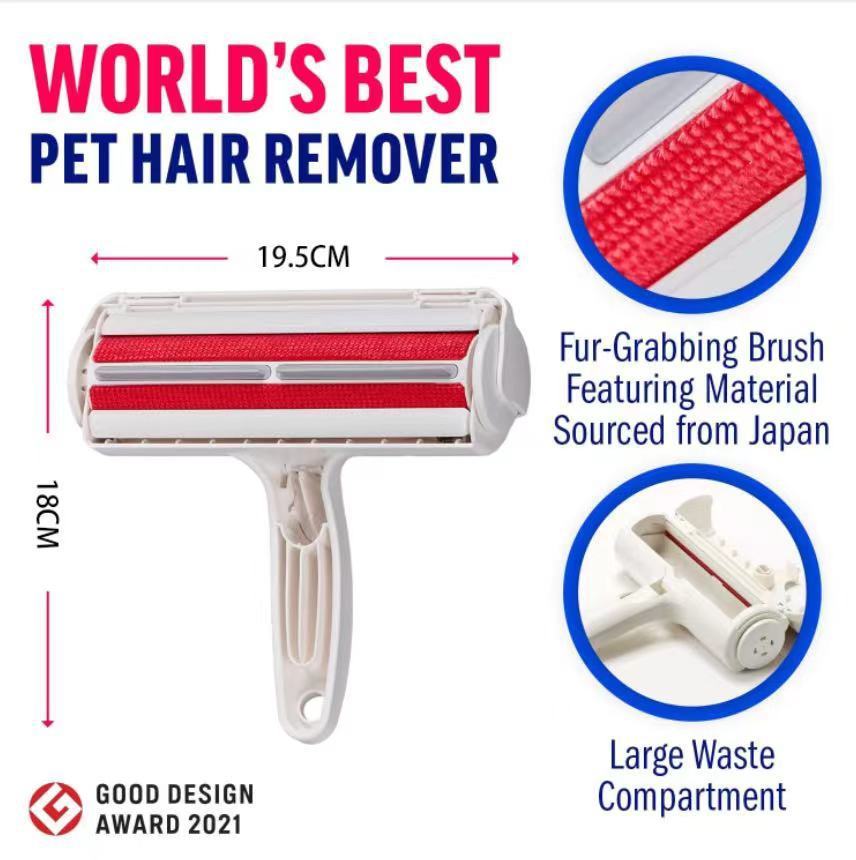 Pet Hair Remover - Lint Roller for Pet Hair - Cat and Dog Hair Remover for Couch, Furniture, Carpet, Car Seat, Reusable Roller with Self-Cleaning Base - Upgraded Animal Fur Removal Tool