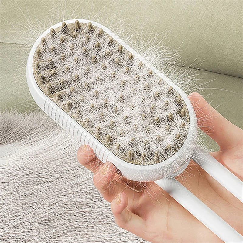 Cat Steam Brush Cat Brush for Shedding Steam Cat Brush Dog Brush with Steam Self Cleaning Pet Hair Cleaning Brush Comb for Cats Dogs Spray 3 in 1 Cat Brush for Pet Grooming