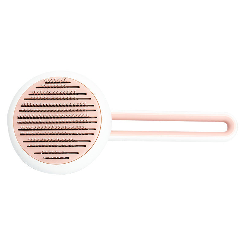 Cat Self Cleaning Slicker Brush, Pets Skin Friendly Cat Brush for Dogs Cats Grooming Brush Tool Easy to Remove Loose Undercoat, Mats Tangled Hair Slicker Massage Cats Hair Brush