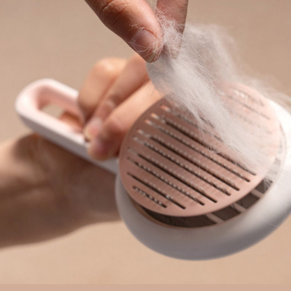 Cat Self Cleaning Slicker Brush, Pets Skin Friendly Cat Brush for Dogs Cats Grooming Brush Tool Easy to Remove Loose Undercoat, Mats Tangled Hair Slicker Massage Cats Hair Brush