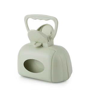 Pooper Scooper, Portable Handheld Dog Pooper Scooper ideal for Walking Medium and Small Dogs Outside the Yard or Traveling Outdoors, Puppy Poop Scooper with Container and 10 Pcs Poop Bags included
