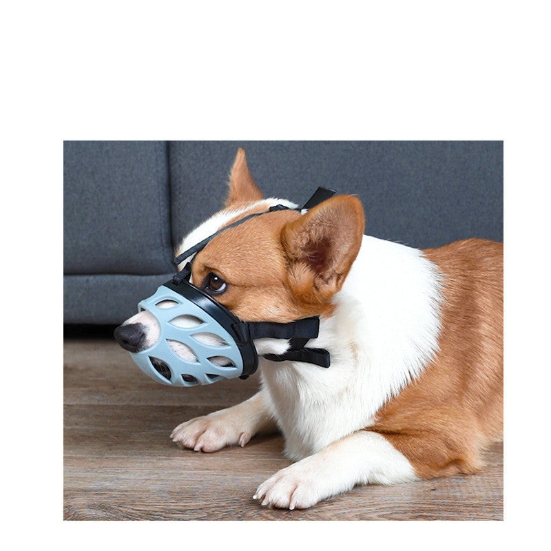 BARKLESS Dog Muzzle, Basket Muzzle for Biting, Chewing and Scavenging, Humane Cage Mouth Cover, Perfect for Grooming and Training Small, Medium, Large Aggressive Reactive Dogs