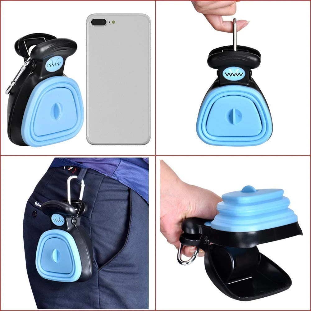 Pet Travel Foldable Pooper Scooper, Portable Dog Poop Scooper, Sanitary Dog Waste Pick Up, Heavy Duty Dog Waste Cleaner