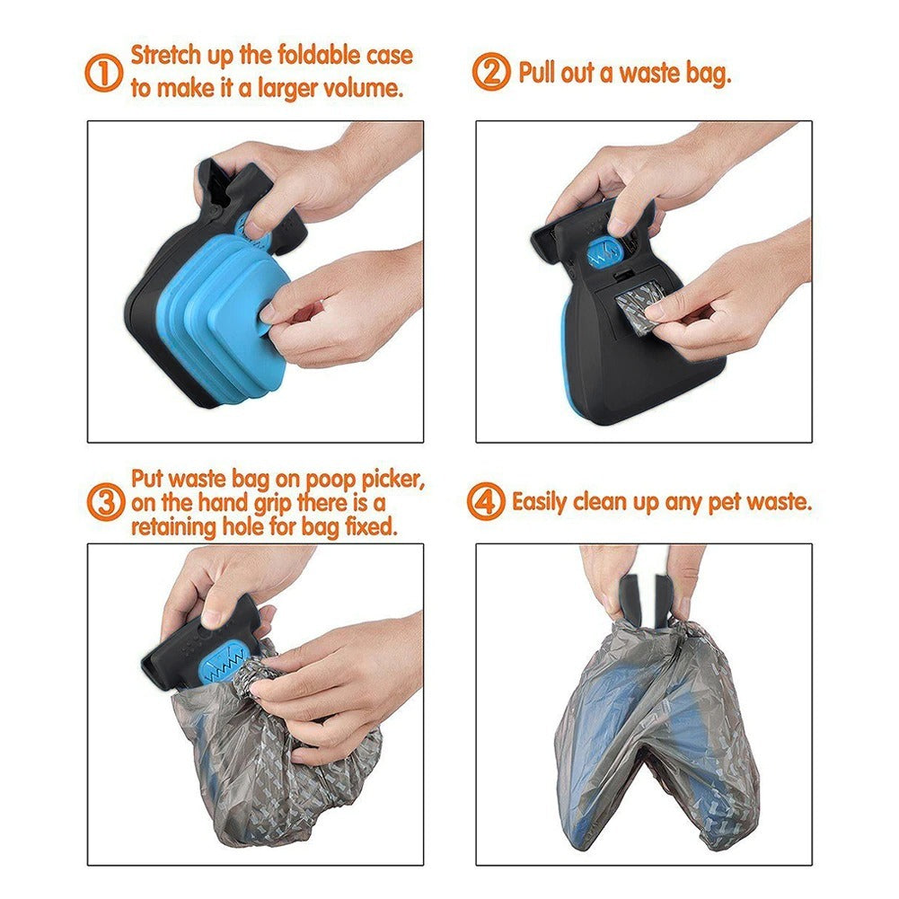 Pet Travel Foldable Pooper Scooper, Portable Dog Poop Scooper, Sanitary Dog Waste Pick Up, Heavy Duty Dog Waste Cleaner